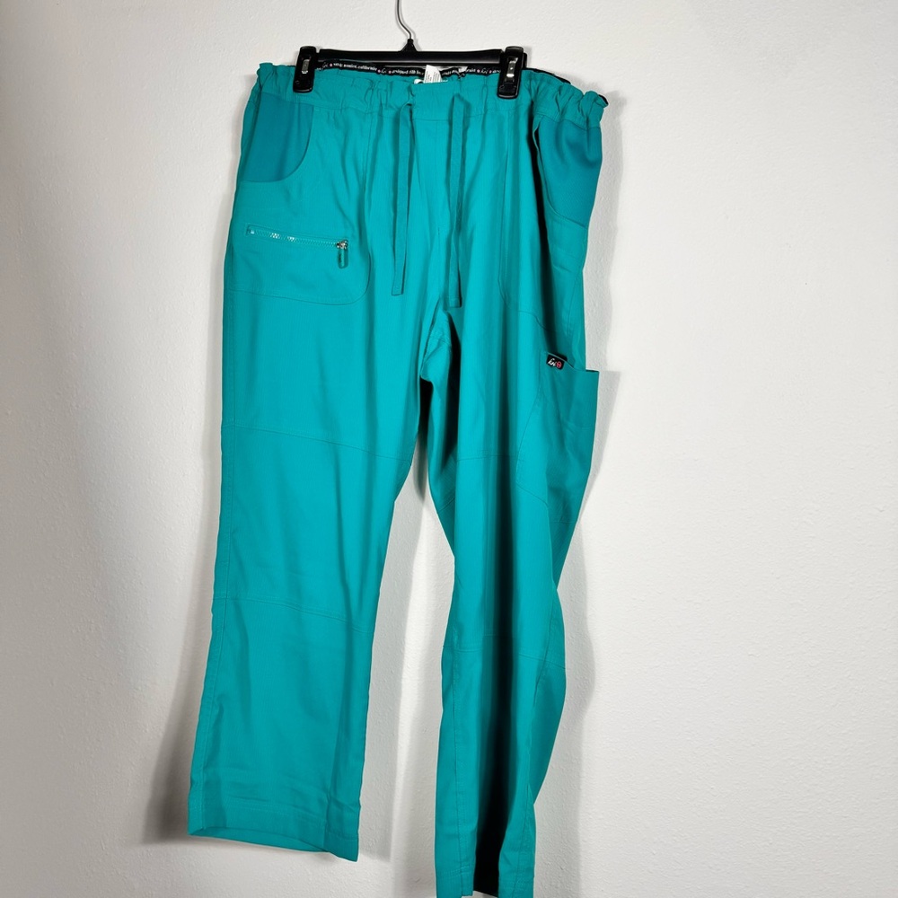 koi Blue Cargo Pants with Adjustable Waistband and Relaxed Fit